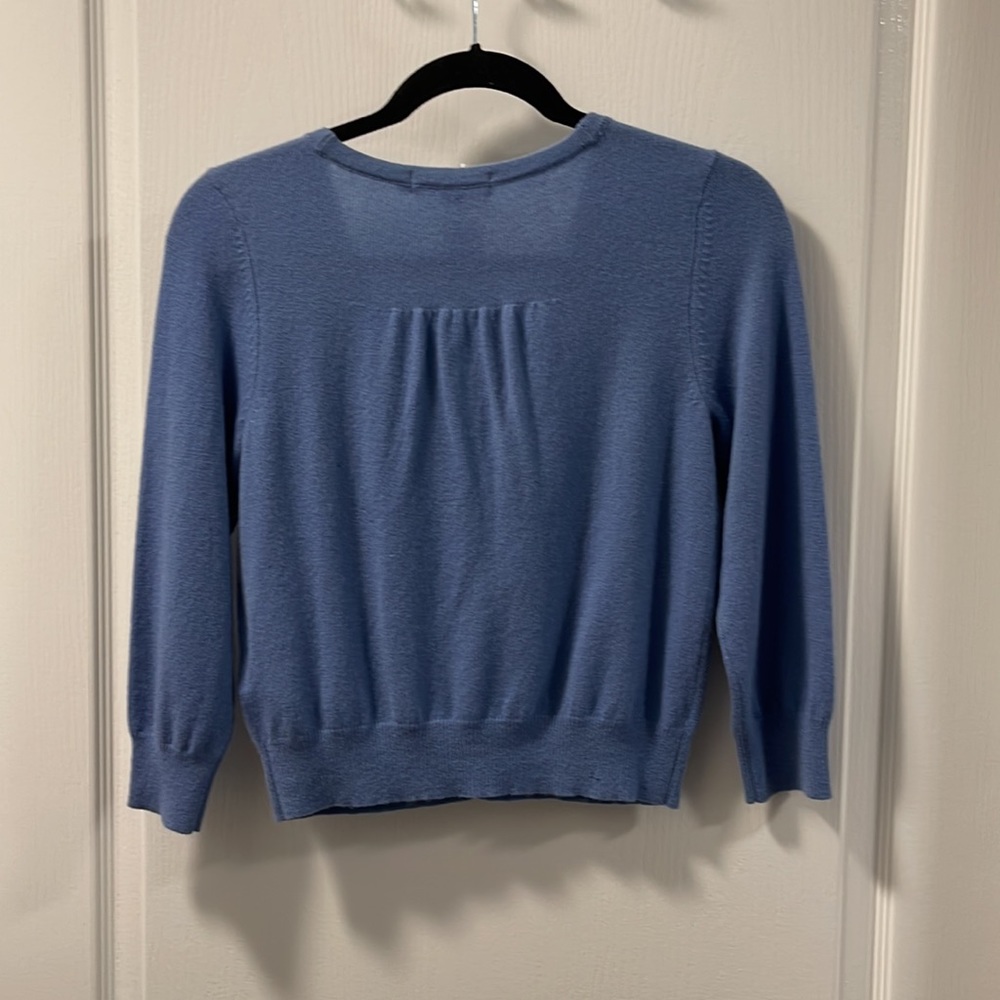 Blue cashmere cropped cardigan. Boden. EUC. - Picture 4 of 5